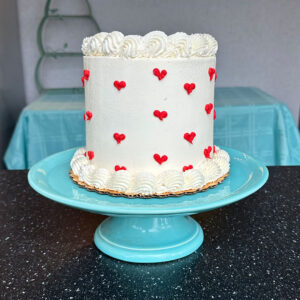Valentine's Cake w/ Mini Hearts